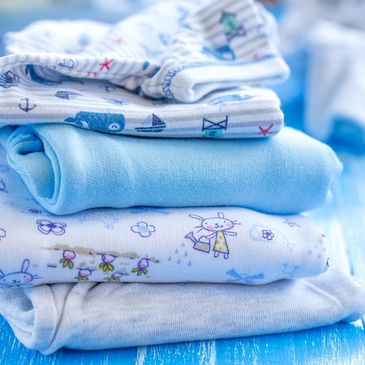Neatly folded laundry